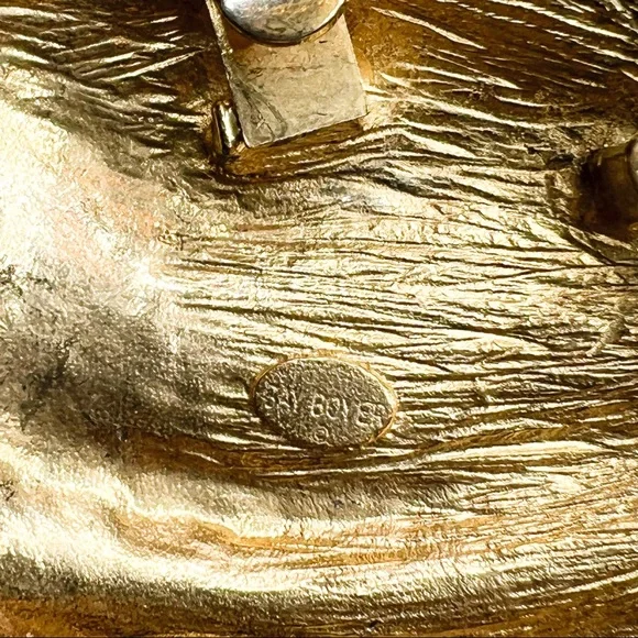 Vintage 1980’s Gay Boyer signed Shrimp Belt Buckle - Picture 9 of 9